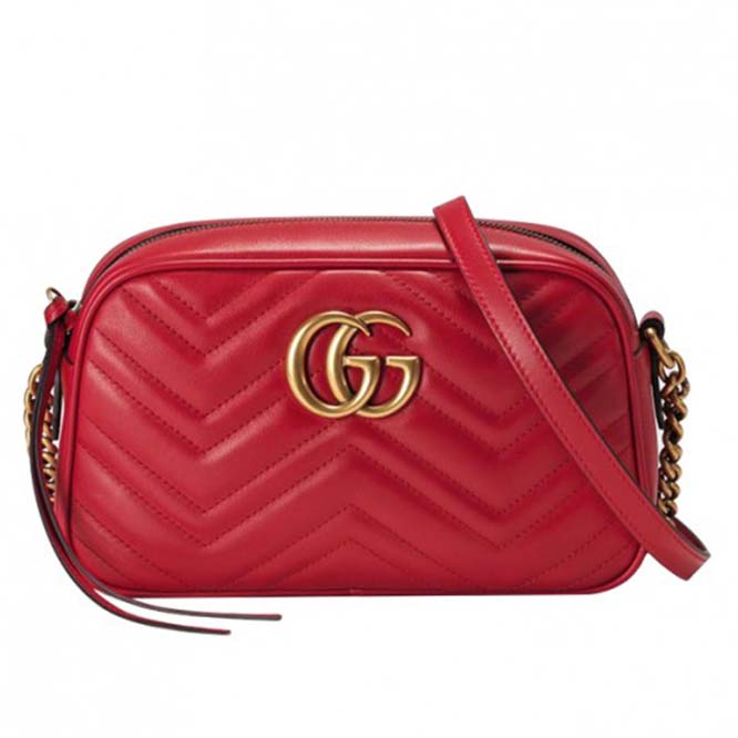 GUCCI MARMONT MINI MATELASSÉ SHOULDER BAG 448065  (18*12*6cm)